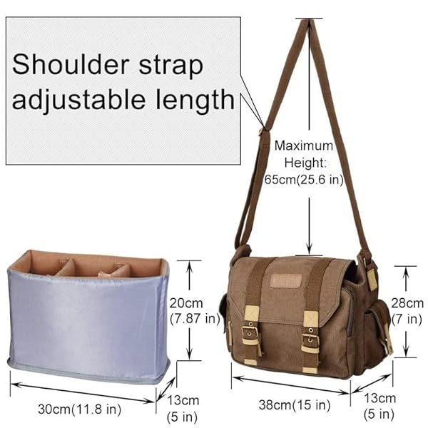 JHDFH SLR Camera Schoudertas Canvas Camera Rugzak Outdoor Fotografie En Video Reiscamera Case (Color : A, Size : One size)